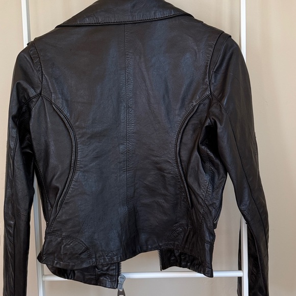 Doma Leather Jacket with Hood - Picture 6 of 8